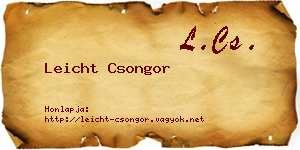 Leicht Csongor névjegykártya