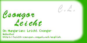 csongor leicht business card